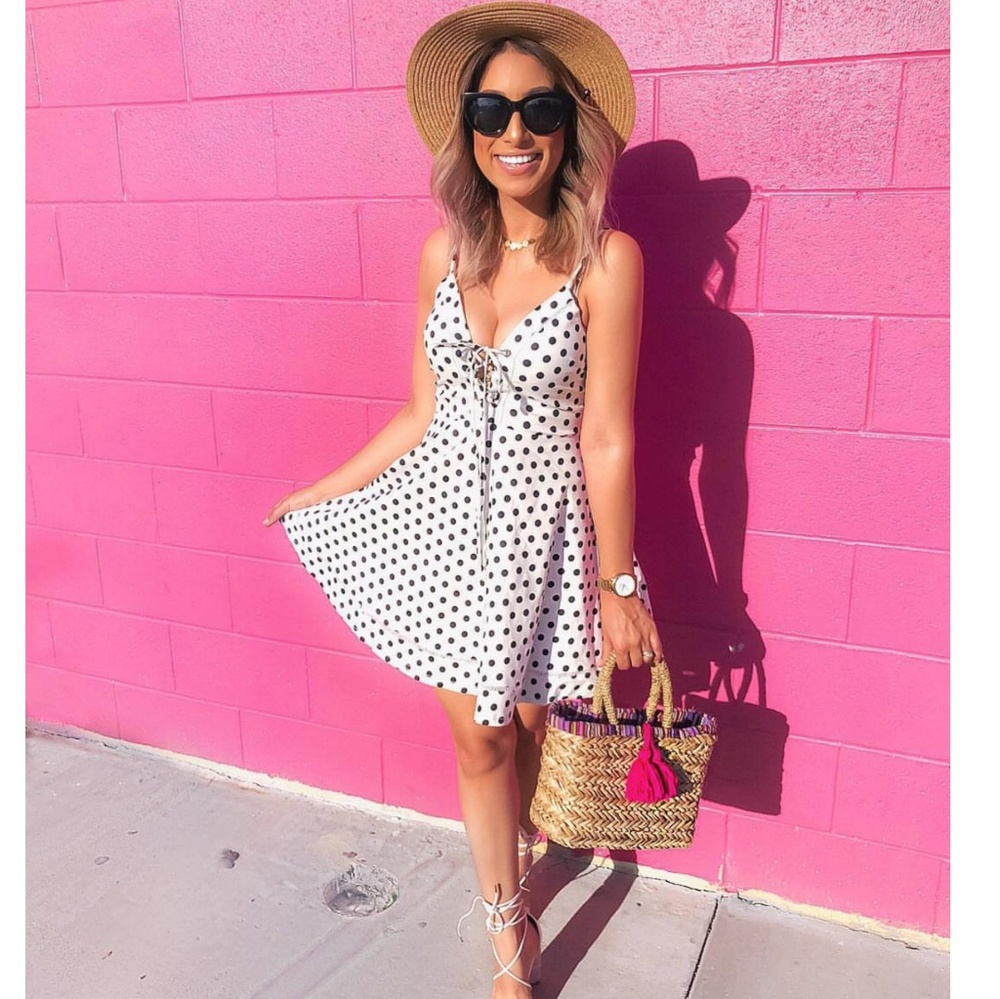 Polka Dot Flare dress casual